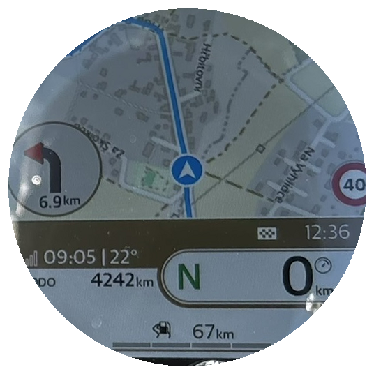TripperDash++ navigation on a Royal Enfield Tripper dash