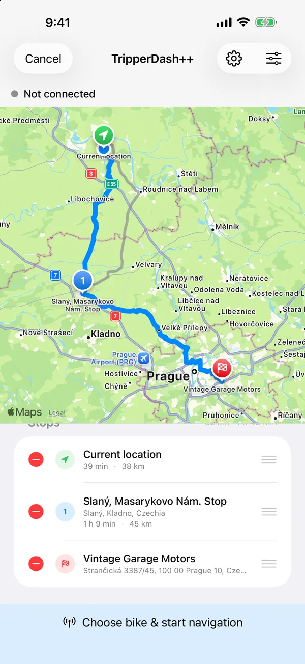Multi-stop route planning