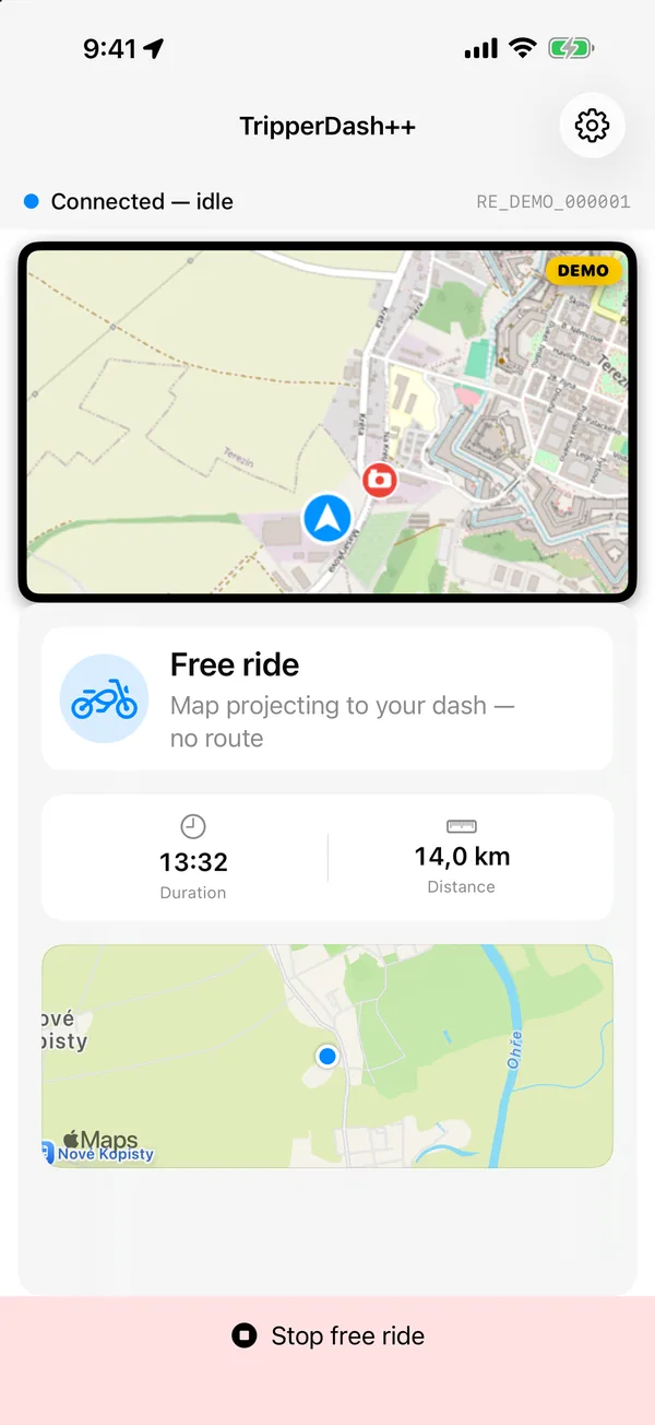 Free ride — map only, no route